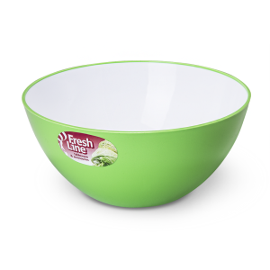 Купить Миска двухцветная "Fresh Line" d180, 1,5 л бело-зеленая от производителя Материя Пластика