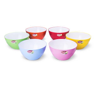 Купить Миска двухцветная "Fresh Line" d225, 3 л цветная от производителя Материя Пластика