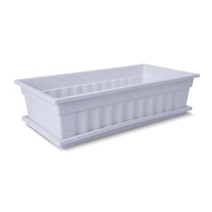 Купить Ящик для рассады и цветов c поддоном "Домашняя грядка" мрамор 430x220x115220x115 от производителя Материя Пластика