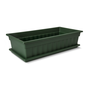 Купить Ящик для рассады и цветов c поддоном "Домашняя грядка" темно-зеленый 430x220x115 от производителя Материя Пластика
